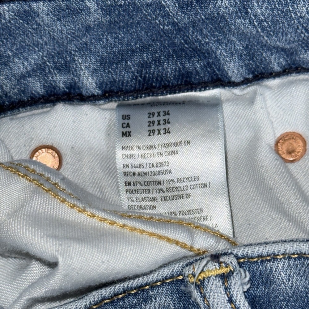 American Eagle Airflex Jeans Mens 29x32 Athletic Straight Distressed Stretch - Picture 3 of 9